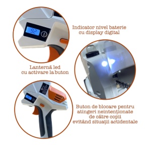 Mini fierastrau cu 2 acumulatori Li-ion (cu sistem de lubrifiere si display) - Img 2
