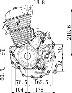 Motor complet motocicleta Loncin FE300 (cutie de viteze 6+0) - Img 4