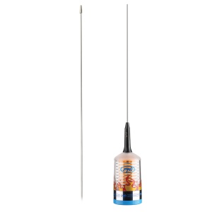 Pachet Antena CB PNI TRUCKER 9000 PL cu LED, lungime 140 cm, 26-28MHz, 1000W cu sticky Pad Drapel inclus