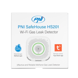 Pachet senzor de gaz metan (CH4) PNI SafeHouse HS201 cu Wi-Fi, Tuya Smart si Sticky Pad Drapel inclus - Img 5