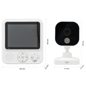Pachet Video Baby Monitor PNI BM280 ecran 2.8 inch wireless 2.4 GHz cu sticky Pad Drapel inclus - Img 10