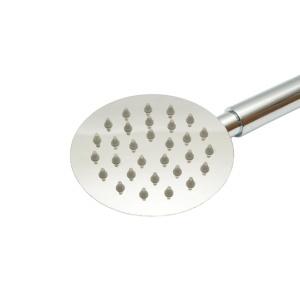 Para de dus baie rotunda, 1 functie tip ploaie, duze silicon, crom lucios, otel inoxidabil 100x225mm - Img 6