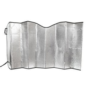 Parasolar parbriz auto 130x60cm folie de aluminiu si ventuze de fixare Breckner Germany - Img 3