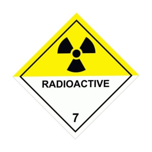 Placa ADR aluminiu Pericol Transport materiale radioactive clasa 7