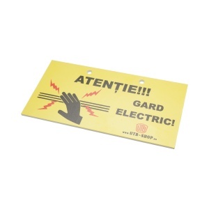 Placuta avertizare pentru gard electric 100x200mm - Img 3