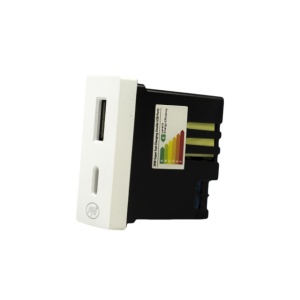 Priza alimentare 2 x USB PNI UB30, USB-A USB-C, 12V/9V/5V, max. 20W, modulara, tip F 1/2, montaj incastrat