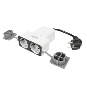 Priza inteligenta dubla de exterior PNI SafeHome PT840S WiFi comanda prin internet, aplicatie de mobil Tuya Smart, integrare in scenarii si automatizari smart cu alte produse compatibile Tuya, Alexa s - Img 2