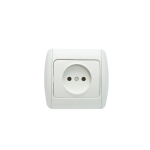 Priza simpa alba ST MAKEL 220V - 250V, 10A incastrat, ceramica