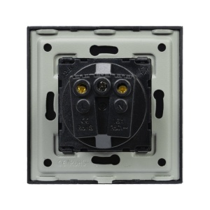 Priza simpla incastrabila PNI WP101B, cu rama din sticla, 16A, 3700W, 230V, negru - Img 6