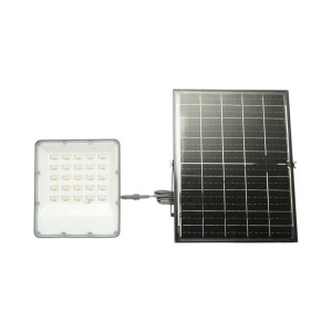 Proiector LED 400W, 6500K cu panou solar bifacial 40W, baterie LiFePO4 20000mAh si telecomanda IP66 Breckner Germany - Img 2
