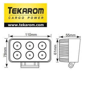 Proiector LED dreptunghiular 18W - Img 2