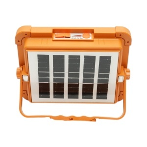 Proiector LED portabil 200W cu panou solar 3W, baterie 12000mAh, 6 moduri de iluminare, magnet, carlig, USB Power Bank Breckner Germany - Img 3