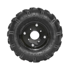 Roata completa 400/8 R1 6PR crampon cu janta neagra THOR - Img 3