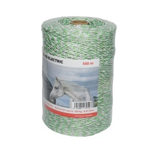 Rola fir verde-alb fi 3mm 6x0.3mm SS 0.31 Ohm/m, 500m gard electric Breckner Germany - Img 2