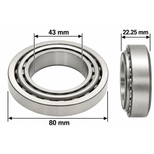 Rulment mecanism diferential Fendt 57x96.85x22.75mm cod OEM X623043000000 + X623042400000 - Img 2