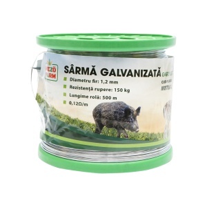 Sarma galvanizata pentru gard electric 1,2mm x 500m Mezofarm - Img 2