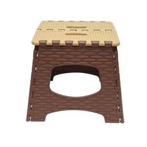 Scaun plastic crem-maro pliabil 286x325x270mm - Img 1