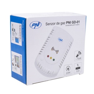 Senzor de gaz PNI GD-01, cu avertizare sonora si luminoasa, pentru GPL, gaze naturale, gaze de huila compatibil cu electrovalva PNI V-02 - Img 4
