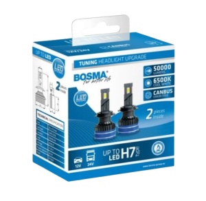 Set 2 becuri 12/24V H7 SMD CANBUS, BOSMA