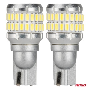 Set 2 becuri auto LED CANBUS alb T15 W16W 48SMD 4SMD 3014 3030 12V 24V - Img 2