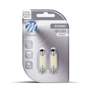 Set 2 becuri LED M-TECH Econo LB091W - C5W 41mm, 6xSMD2835 alb