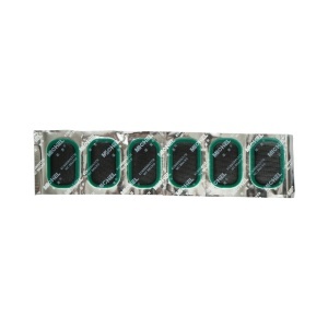 Set 24 petice vulcanizare ovale 35x52mm + 1 tub adeziv 20ml pentru camere de aer L-24 Michel - Img 6