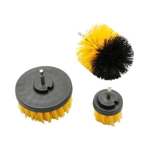 Set 3 perii rotative pentru curatare cu bormasina 50mm, 90mm, 100mm, prindere 1/4 inch Breckner Germany - Img 5