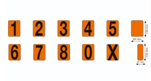 Set 39 buc. cifre ADR 0-9 + X