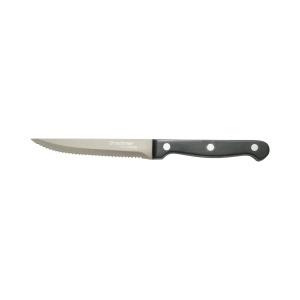 Set 4 cutite steak 11cm, lama zimtata otel 3Cr13, maner bachelita negru Breckner Germany - Img 3