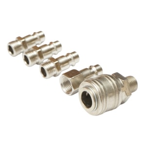 Set 5 cuple rapide 1/4 pentru furtunuri aer comprimat si scule pneumatice - Img 2