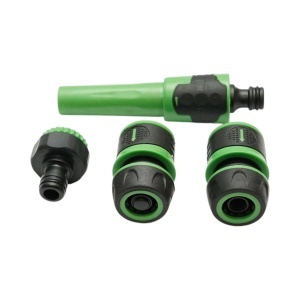 Set duza de stropit reglabila cu adaptor robinet 1/2-3/4 inch, 2 conectori rapizi pentru furtun gradina 1/2 inch Breckner Germany - Img 3