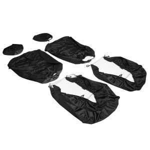 Set huse scaune universale gri negru - Img 5