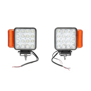 Set lampi LED tip far cu semnalizare dreapta si stanga 16 LED-uri 12-24V dimensiune 139x128x57mm Breckner Germany