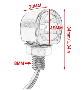 Set mini semnale scuter / motocicleta - Img 2