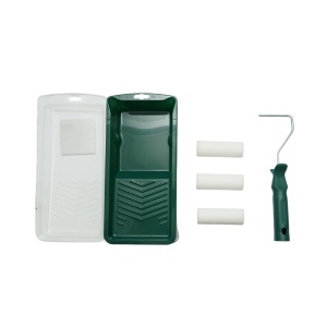 Set mini trafalet cu 3 role burete 10cm, maner PP, tavita vopsea, rezerva tavita 6 piese Breckner Germany