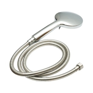 Set para dus cu furtun zincat 1.5m, 3 functii, duze silicon, crom lucios, plastic 120x250mm - Img 6