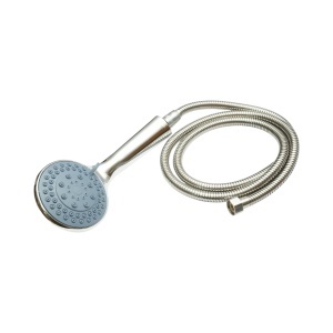 Set para dus cu furtun zincat 1.5m, 5 functii, crom lucios, plastic 100x240mm - Img 5