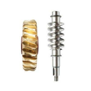 Set pinion bronz cu ax melcat pentru troliu Tractor Forestier - Img 5