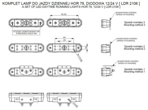 Set Proiectoare-Lumini de zi tip DRL HORPOL - Img 2