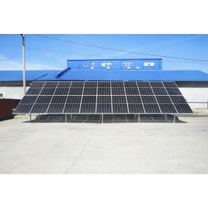 Sistem complet montare, structura panouri solare fotovoltaice la sol-ciment 10KW Breckner Germany