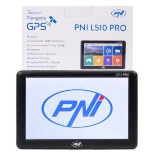 Sistem de navigatie GPS PNI L510 PRO ecran 5 inch, 800 MHz, 256MB DDR2, 8GB memorie interna, FM transmitter - Img 3