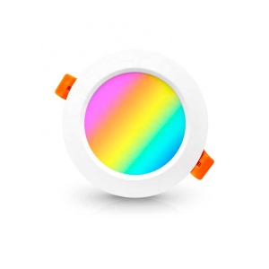 Spot LED inteligent PNI SafeHome PT58RC WiFi, incastrabil, tavan, RGBW, 7W, 600 lm, lumina/culoare reglabila prin internet, Aplicatie Tuya Smart, integrare in scenarii si automatizari smart cu alte p
