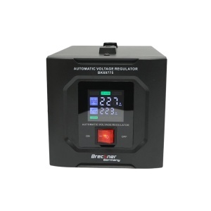 Stabilizator automat de tensiune 500VA, 300W, 140-250VAC cu releu monofazat, 1 priza Schuko 230V, afisaj LCD Breckner Germany