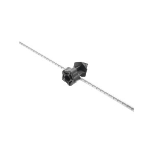 Stalp metalic 1080mm cu izolator de capat 59x33mm si izolator filetabil mijloc pentru gard electric Breckner Germany - Img 5