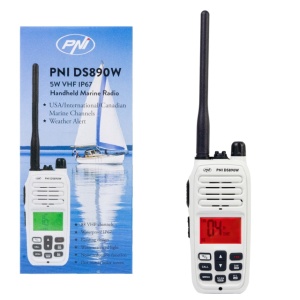 Statie radio maritima portabila PNI DS890W, 88 canale, 10 canale meteo, Squelch reglabil, Roger Beep, Dual Watch, Scan, Call, NRC, acumulator 1800mAh, IP67 - Img 4