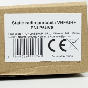 Statie radio portabila VHF/UHF PNI P6UVS 200 canale, VOX, Scan, Radio FM, Li-Ion 2500 mAh