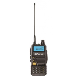 Statie radio VHF/UHF portabila CRT FP00 dual band 136-174 si 400-440 MHz culoare Negru, VOX, 128 canale, Scan, Programabila, Lanterna, FM radio, T.O.T, Repeater
