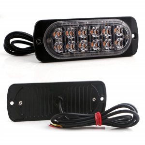 STROBOSCOP SLIM 12 led-uri lumina portocalie - Img 3