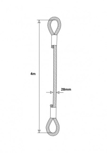 SUFA TRACTARE CAMIOANE (OCHI-OCHI) – 4M, 28 mm - Img 2