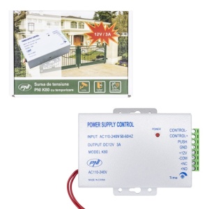 Sursa de tensiune cu temporizare PNI K80 12V si 3A pt. yale si control acces - Img 2